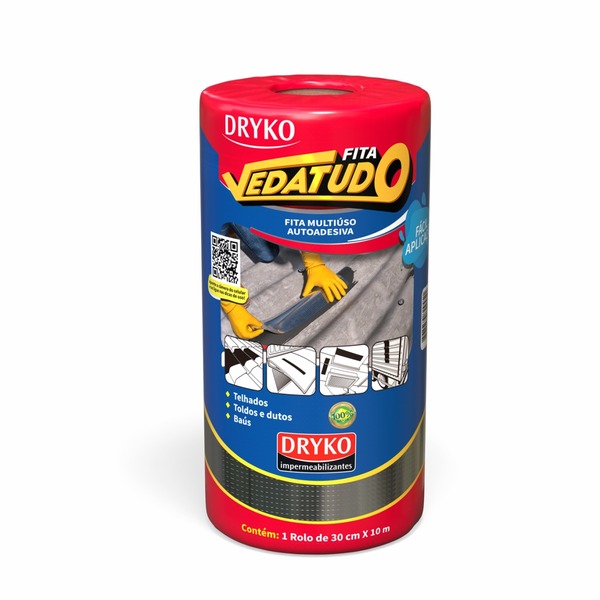 FITA MULTIUSO AUTO-ADESIVA 30 CM MT LINEAR DRYKO - 2