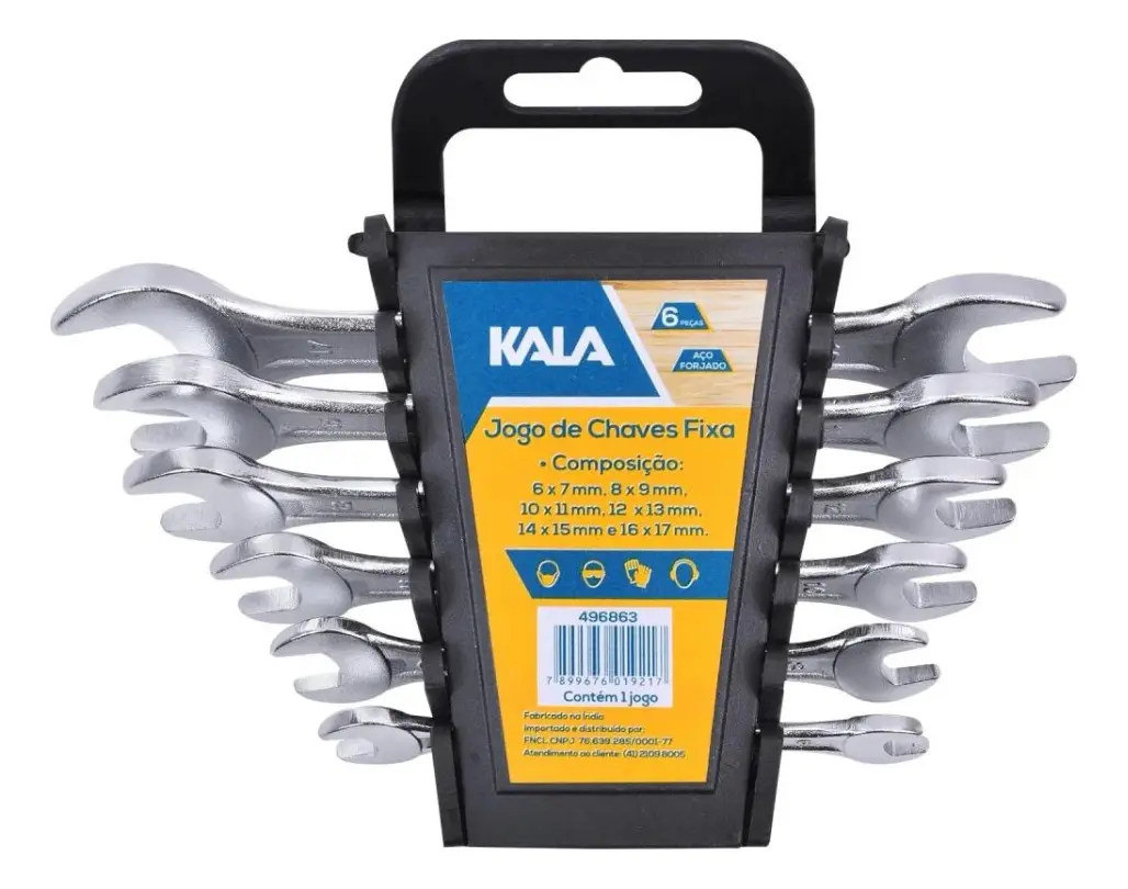 JOGO CHAVE FIXA 6 A 17 MM (6 PCS) KALA - 1