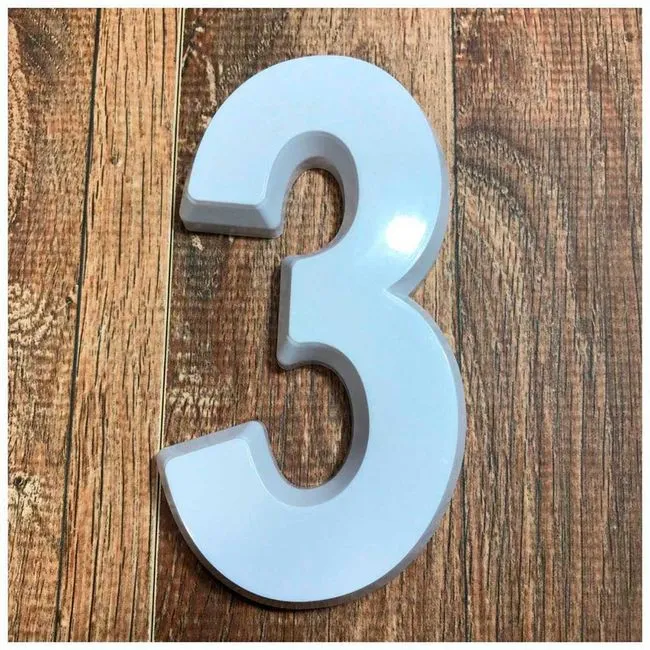 NUMERO P/CASA ABS BRANCO N.3 UN