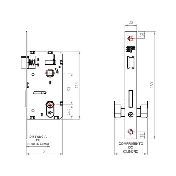 FECHADURA 3F ROS QUAD 117 QUADRA EXTERNA CR - 3