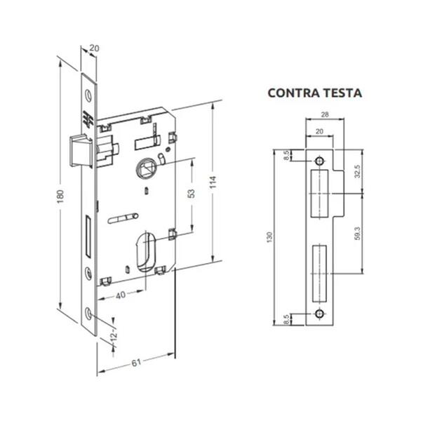 FECHADURA 3F ROS QUAD 117 QUADRA EXTERNA CR - 4