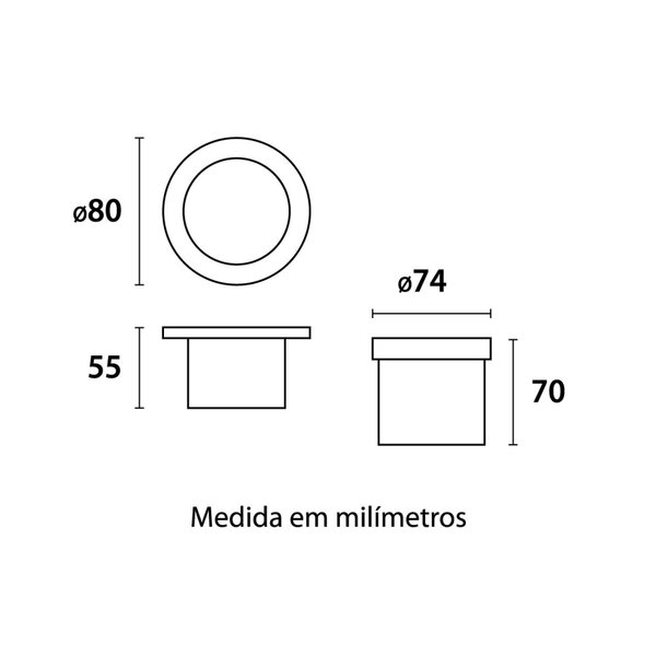 LUMINARIA EMBUTIR SOLO LED 3W 3000K BCO LUZ SOLLAR - 2