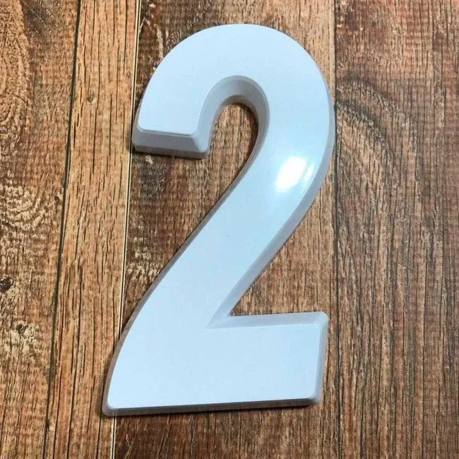 NUMERO P/CASA ABS BRANCO N.2 UN