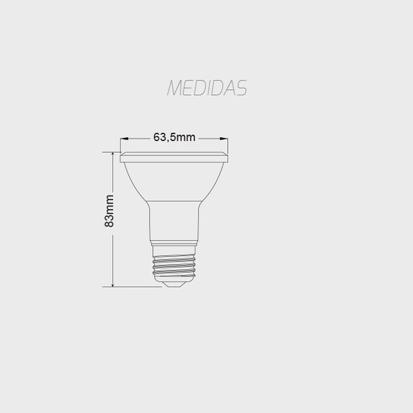 LAMP. PAR 20 LED 7W 2700K BIV GALAXY 1448 - 3